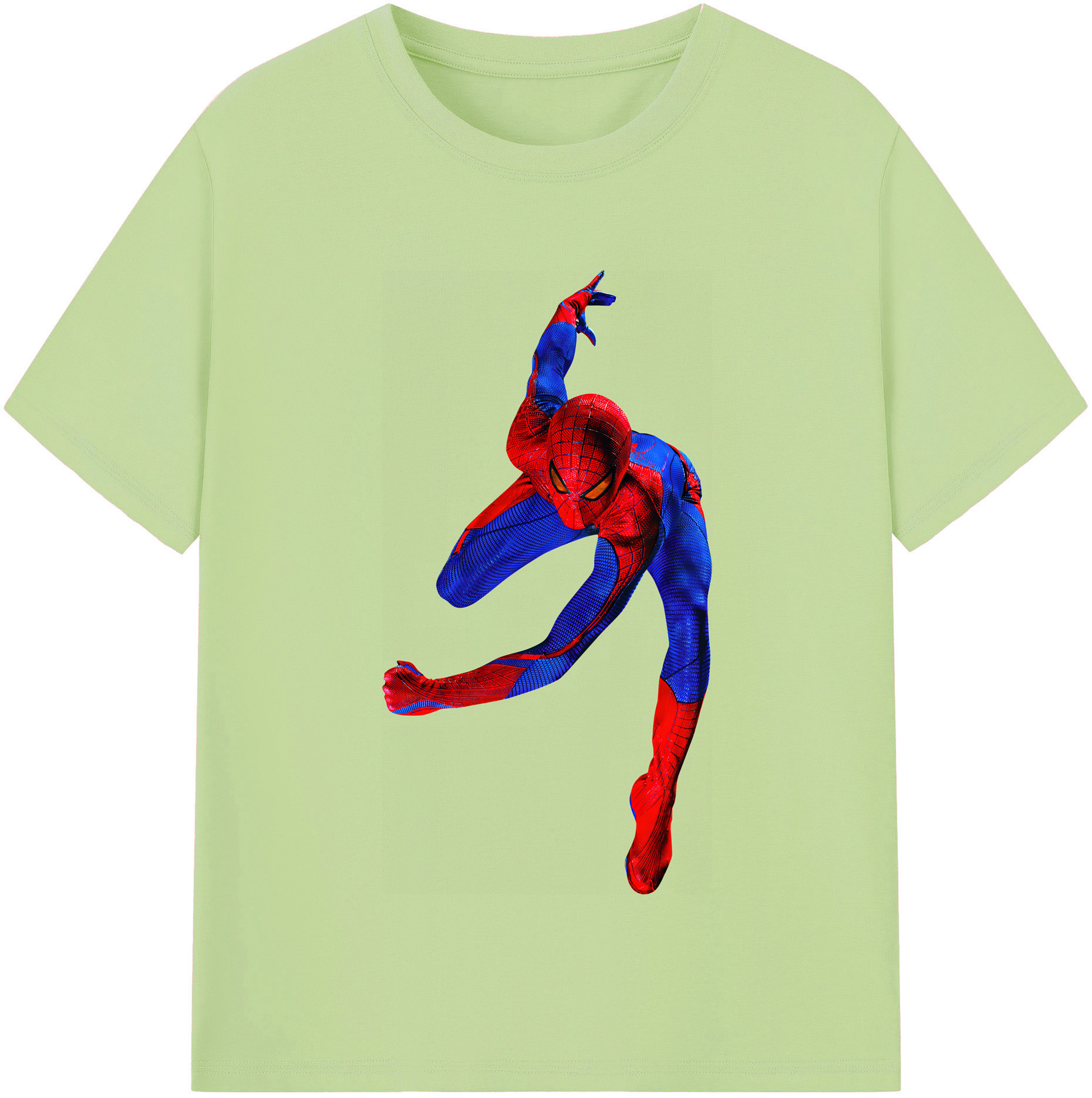 （画像用） Spider Man スパイダーマン 綿100％半袖Tシャツ（フロントプリント）